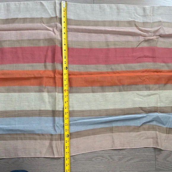 Talbot’s Silk / Cotton Blend Striped Scarf - Picture 8 of 8